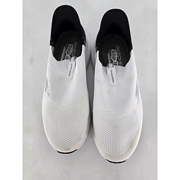Skechers Max Cushioning Elite 2.0 White Black Womens Athletic Sneaker‎ Sz 9.5